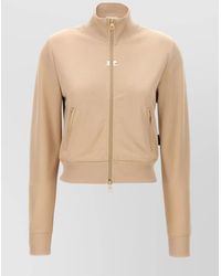Courreges - Ribbed Trim Zip-Up Track Jacket - Lyst