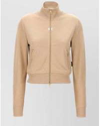 Courreges - Ribbed Trim Zip-Up Track Jacket - Lyst