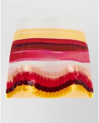 Fendi - Striped High-Waisted Mini Skirt - Lyst