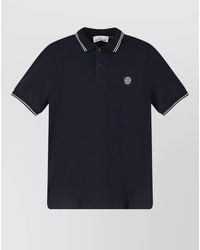 Stone Island - Slim-Fit Cotton Piqué Short-Sleeve Polo Shirt - Lyst