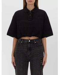 Alexander Wang - Deconstructed Cotton Polo Top - Lyst