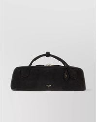 Alaïa - Top Handle Suede Tote Bags - Lyst