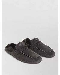 Prada - Penny Loafers Suede Leather Flexible Sole - Lyst