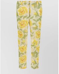 KENZO - Cropped Straight-Leg Trousers - Lyst