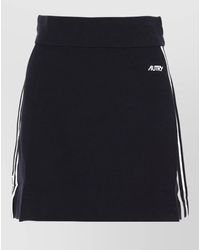 Autry - High Waist Logo Miniskirt Side Stripes - Lyst