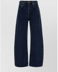 Agolde - Wide-Leg Jeans With Belt Loops And Five-Pocket Style - Lyst