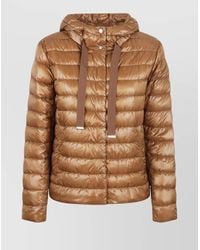 Herno - Quilted Hooded Jacket Drawstring Detail - Lyst