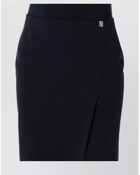 Givenchy - High-Waisted Knee-Length Skirt Side Slit - Lyst