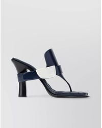 Burberry - Leather Thong Sandals - Lyst