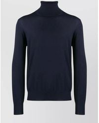Brunello Cucinelli - Knit Turtleneck Sweater Ribbed Cuffs - Lyst