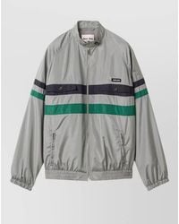 Miu Miu - Striped Jacket Front Pockets Elasticated Cuffs - Lyst