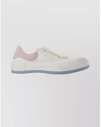 McQueen - Leather Low-Top Sneakers - Lyst