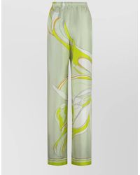 Tory Burch - Printed Silk Wide-Leg Trousers - Lyst