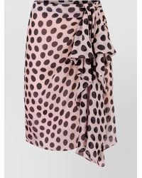Nina Ricci - Silk Seersucker High-Rise Polka-Dot Wrap Skirt - Lyst
