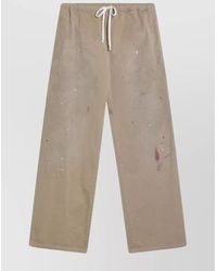 MM6 by Maison Martin Margiela - Wide Trousers With Brushstrokes And Elastic Waistband - Lyst