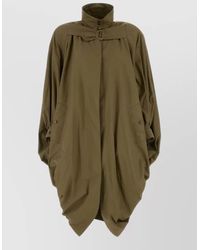 Chloé - Poplin Overcoat Belt Detail High Collar - Lyst