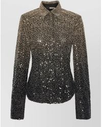 ROTATE BIRGER CHRISTENSEN - Sequin Embellished Long Sleeve Fitted Jacket - Lyst