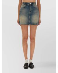 Moschino - Denim Fitted Skirt - Lyst