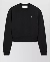 Ami Paris - Organic Cotton Crew-Neck Sweatshirt - Lyst