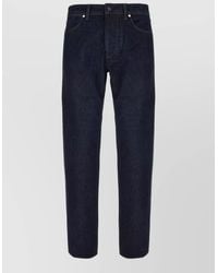 Stone Island - Denim Trousers Belt Loops Contrast Stitching - Lyst