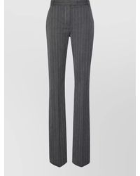 Sportmax - Pinstripe Low-Rise Slim Flared Wool Suit Trousers - Lyst