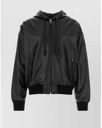 Loewe - Hooded Bomber Jacket Featuring Front Pockets - Lyst