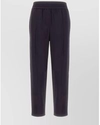 Brunello Cucinelli - Mid-Rise Pleated Tailored Trousers - Lyst