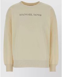 Michael Kors - Cotton Sweatshirt Crew Neck Long Sleeves - Lyst