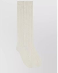 Valentino - Perforated Cotton Socks - Lyst