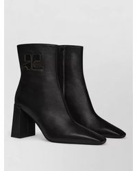 Courreges - Ankle Boots Block Heel Pointed Toe - Lyst