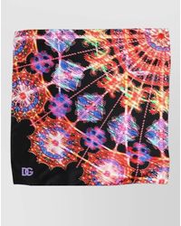 Dolce & Gabbana - Print Square Silk Foulard Scarf - Lyst