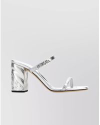 McQueen - Leather Heeled Mules - Lyst