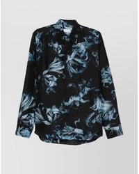 Dries Van Noten - Silk Floral Print Long Sleeve Shirt - Lyst