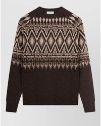 Ballantyne - Geometric Intarsia Wool Jumper - Lyst