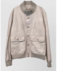 Salvatore Santoro - Leather Bomber Jacket - Lyst