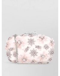 Self-Portrait - The Bow Satin Clutch Bag - Lyst