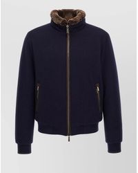Moorer - 'Bellati' High Collar Bomber Jacket - Lyst