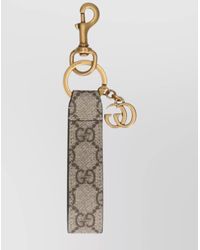 Gucci - Printed Canvas Keyring - Lyst