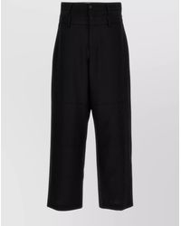 Ambush - Virgin Wool Double Belted Wide-Leg Trousers - Lyst