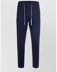 Eleventy - Cotton Drawstring Straight-Leg Trousers - Lyst