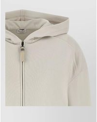 Brunello Cucinelli - Cotton Fleece Zip-Up Hoodie - Lyst