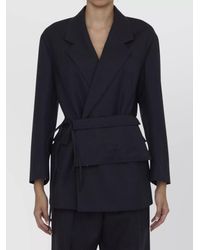 Bottega Veneta - Wool Oversized Double-Breasted Blazer - Lyst