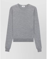 Saint Laurent - Wool Crew Neck Sweater - Lyst