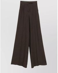 Max Mara - High Waist Wide-Leg Trousers With Belt Loops - Lyst