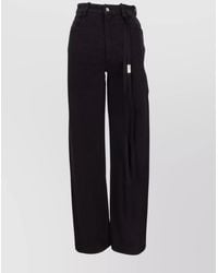 Ann Demeulemeester - Denim Slim-Fit Cropped Wide-Leg Trousers - Lyst