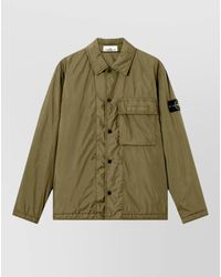 Stone Island - Nylon Padded Shirt Jacket - Lyst
