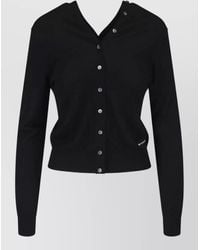 Alexander Wang - V Neck Cropped Long Sleeve Top - Lyst