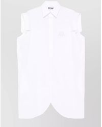Moschino - Cotton Sleeveless Knee-Length Dress - Lyst