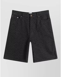 CASABLANCA - Denim Mid-Rise Wide-Leg Tailored Shorts - Lyst