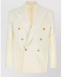 Versace - Virgin Wool Single-Breasted Blazer - Lyst
